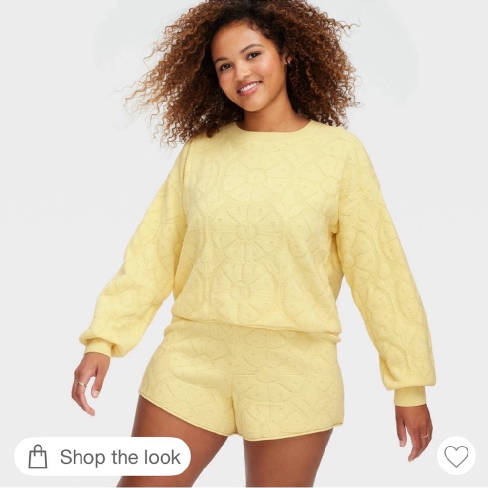 Roller Rabbit Yellow Crew Neck Sweater